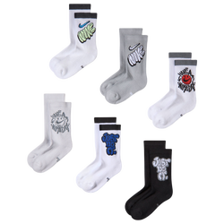 Boys' Grade School - Nike Everyday 6 Pack Cushioned Crew Socks  - White/Multi