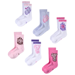 Girls' Grade School - Nike Everyday 6 Pack Cushioned Crew Socks  - White/White