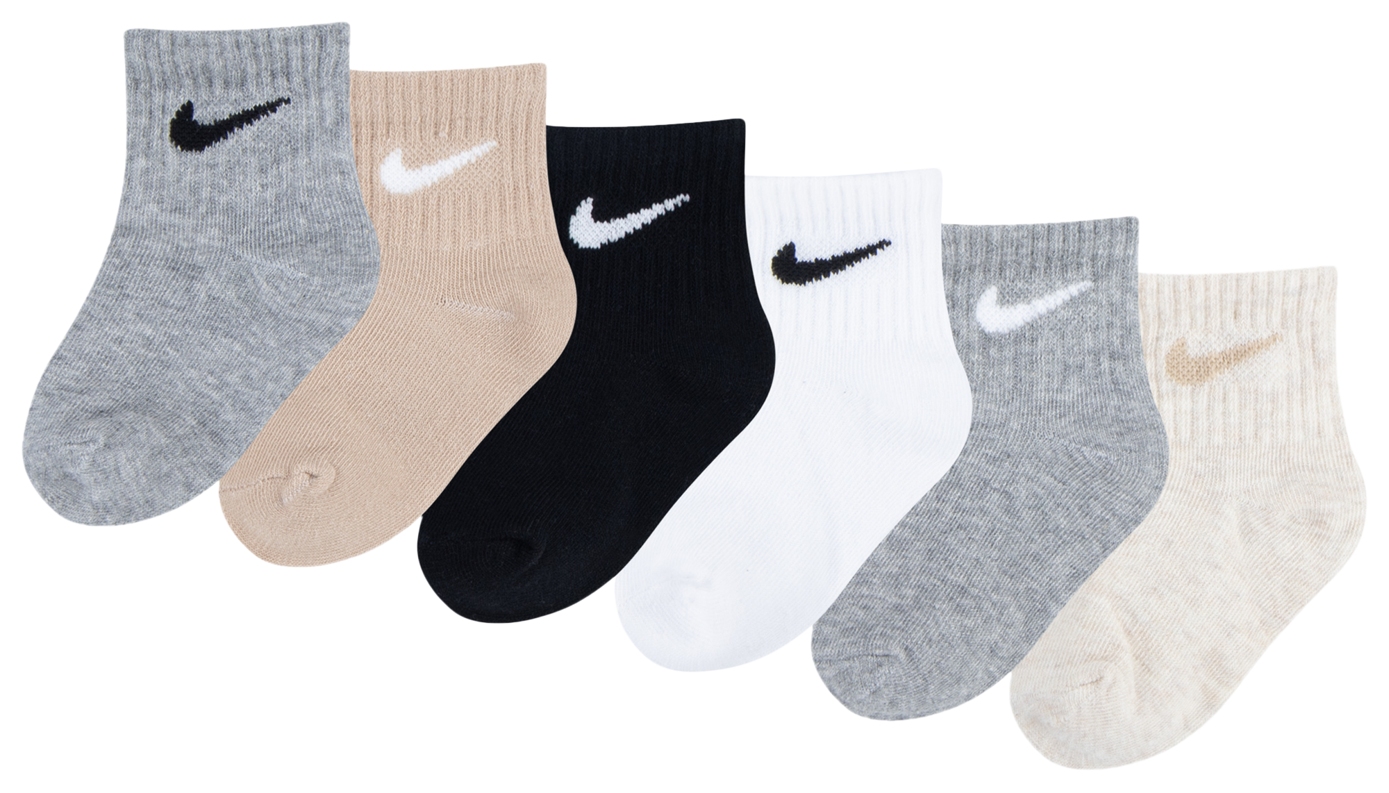 Nike Swoosh 6 Pack Ankle Sock  - Boys' Toddler