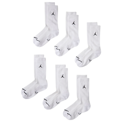 Men's - Jordan Everyday 6 Pack Elevated Crew Socks  - White/Black