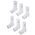 Jordan Everyday 6 Pack Elevated Crew Socks  - Men's White/Black