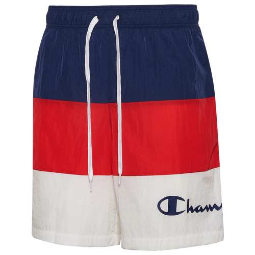 

Champion Block Beach 8" Shorts - Mens Athletic Navy/Scarlet/White Size M