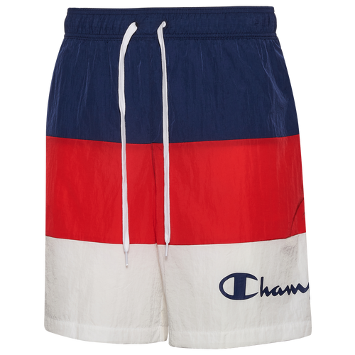 

Champion Block Beach 8" Shorts - Mens Athletic Navy/Scarlet/White Size XL