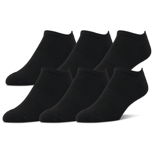 CSG Women's No Show Socks 6 Pack - Adult Size L - Black