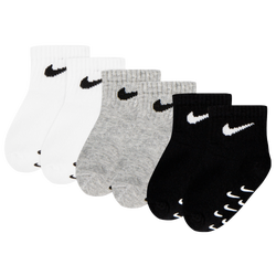 Girls' Toddler - Nike 6 Pack Core Futura Gripper Socks  - Black/White