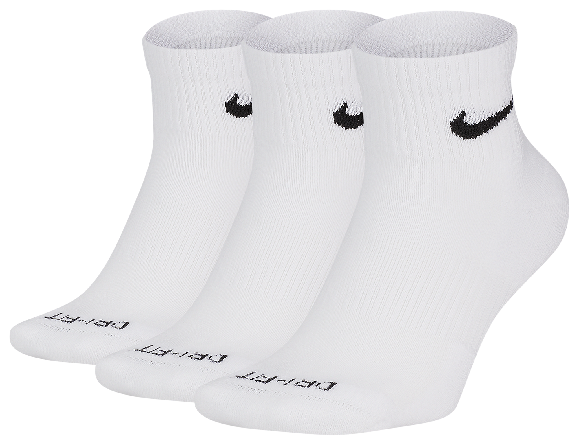 Nike 3 Pack Dri-FIT Plus Quarter Socks