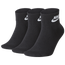 Nike Essential Quarter 3 Pack Socks - Men's Black/White