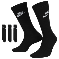 Men's - Nike 3 Pack NSW Crew Socks - White/Black