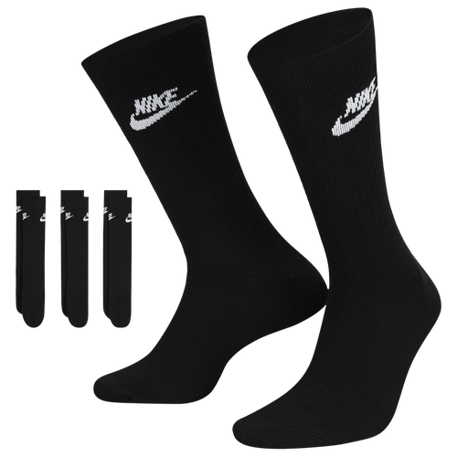 Nike Sportswear Everyday Essential Crew Socks 3 Pack Black White