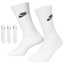 Men's - Nike 3 Pack NSW Crew Socks - White/Black