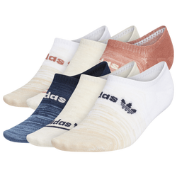 Women's - adidas Originals Classic SL 6 Pack Super No Show Socks  - Black/Blue