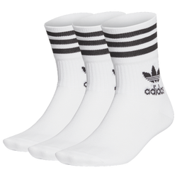 Men's - adidas Originals Mid Cut Crew Socks  - Black/White