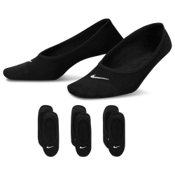 Women's - Nike 3PK Studio Lightweight Footie  - White/Black