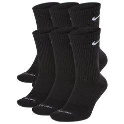 Men's - Nike 6 Pack Everyday Plus Cushioned Socks  - Black/White