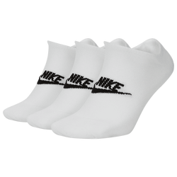 Men's - Nike 3 Pack No Show Socks - White/Black