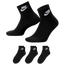 Nike 3 Pack Ankle Socks - Men's Black/White