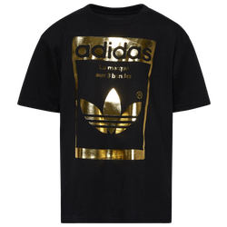 Boys' Grade School - adidas Originals Superstar OG T-Shirt - Black/Gold