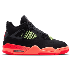 Boys' Grade School - Jordan Retro 4  - Orange/Black/Red