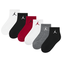 Boys' Preschool - Jordan Everyday Essentials 6 Pack Ankle Socks  - Red/Black