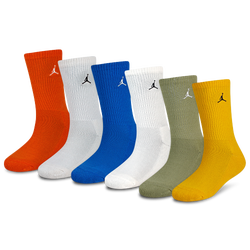 Boys' Preschool - Jordan Legend Crew Socks 6-Pack  - Blue/Multi