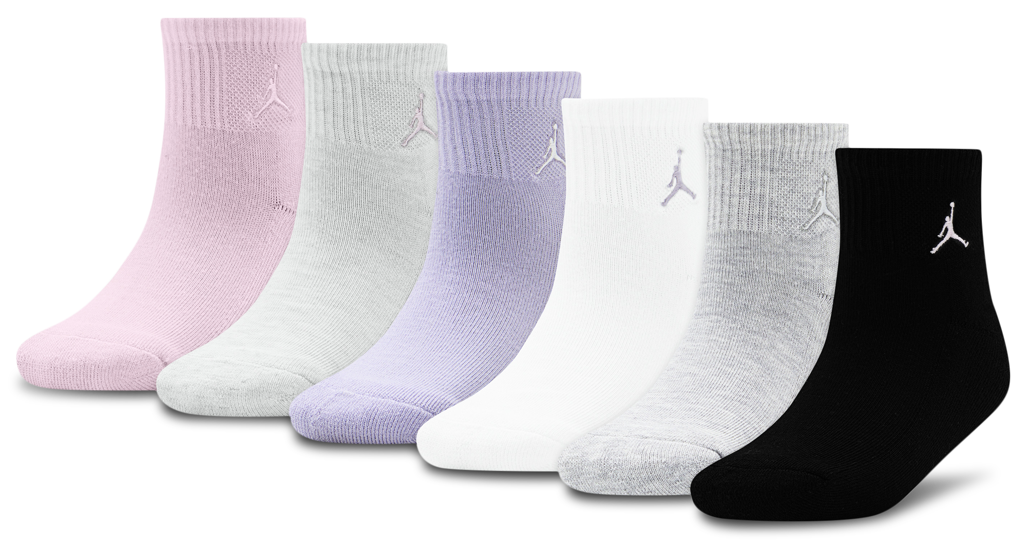Jordan Everyday Essentials 6 Pack Ankle Socks  - Girls' Preschool