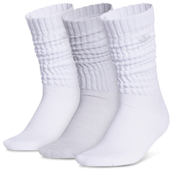 Youth - adidas Originals Scrunch Socks 3 Pack  - White/Clear Grey/Clear Onix Grey