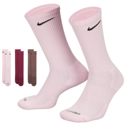 Men's - Nike 3 Pack Dri-FIT Plus Crew Socks - Pink/Maroon/Purple