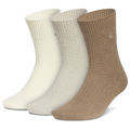 adidas Originals Cable Knit 3-Pack Socks - Adidas Warm Vanilla/Khaki Three Six