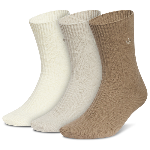  - adidas Originals Cable Knit 3-Pack Socks - Warm Vanilla/Khaki Three Six