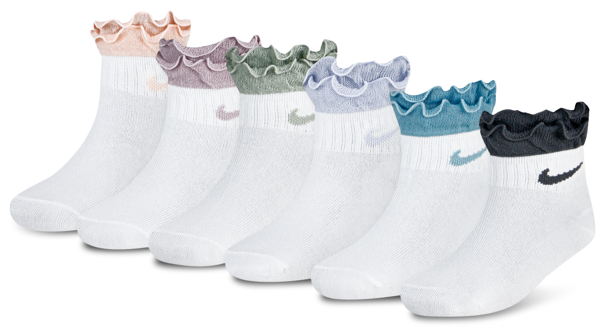 Nike Ruffle Ankle Socks 6 Pack  - Girls' Preschool