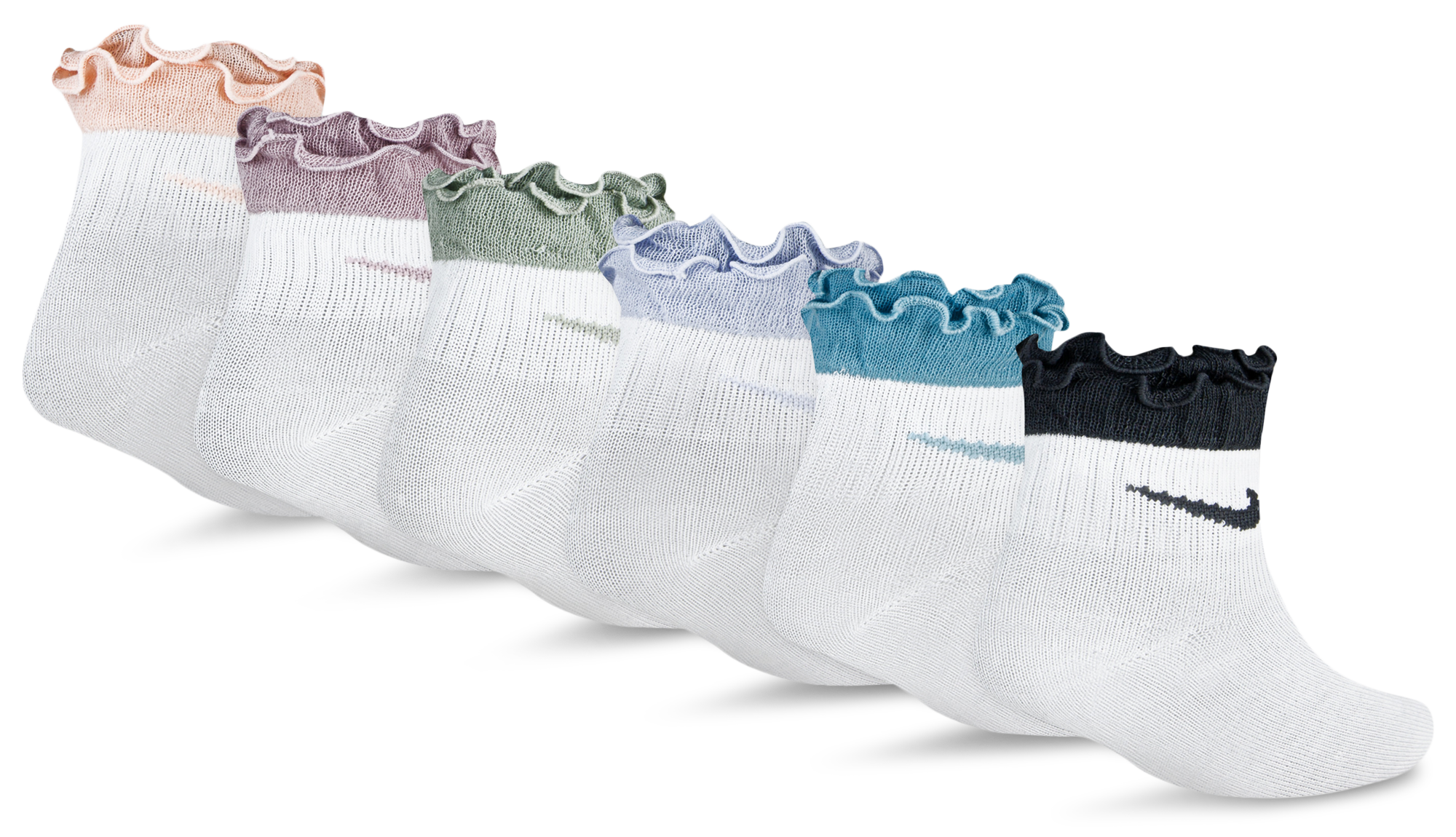 Nike Ruffle Ankle Socks 6 Pack 
