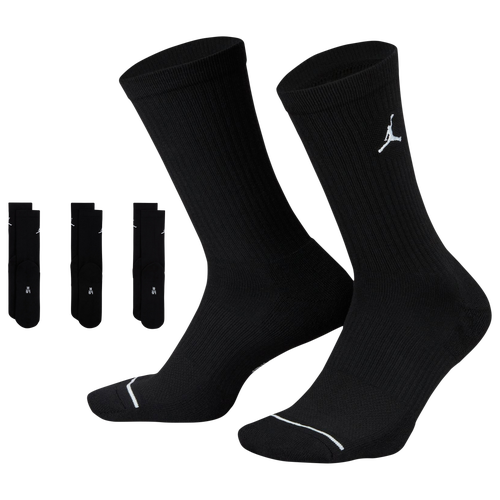 Jordan Everyday Crew Socks (3 pairs) black male  now available at BSTN in size L