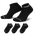 Jordan Everyday Cushioned Poly 3-Pack No Show Socks  - Men's Black/White