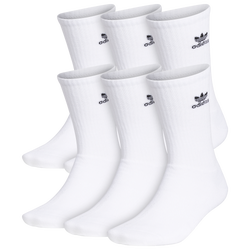 Men's - adidas Originals Trefoil 6 Pack Crew Socks  - White/Black