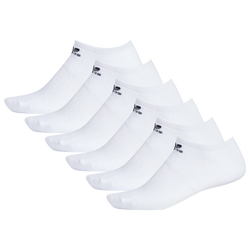 Men's - adidas Originals Trefoil 6 Pack No Show Socks  - White/Black
