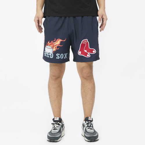 

Pro Standard Mens Pro Standard Red Sox Chrome Woven Shorts - Mens Navy/Navy Size L