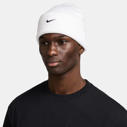 Adult - Nike Peak Swoosh Beanie FA24  - White/Black