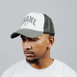 Men's - Crane Apparel Trucker Cap II  - White/Grey/Charcoal