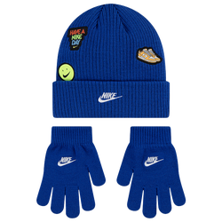 Boys' Grade School - Nike Patch Peak Beanie Set - Game Royal