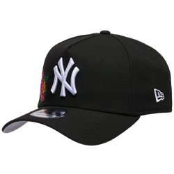 Adult - New Era MLB 940 A-Frame Tropical Flower Cap  - Black