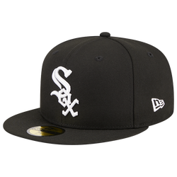 Adult - New Era Chicago White Sox 5950 Evergreen Side Patch Fit - Black/White