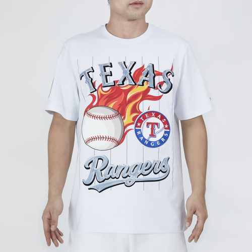 

Pro Standard Mens Pro Standard Rangers Chrome T-Shirt - Mens White/Black Size XL