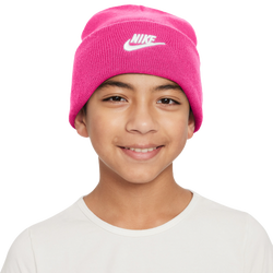 Boys' Grade School - Nike Peak Beanie  - Hot Pink/White