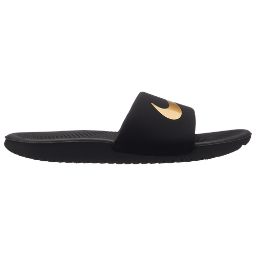 Shop Nike Boys Preschool   Kawa Slides In Metallic Gold/black