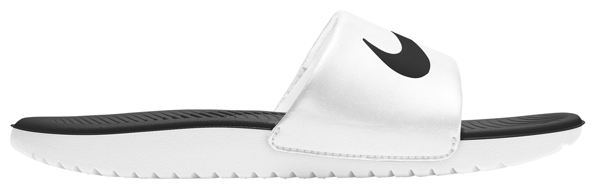 black and white nike slides mens