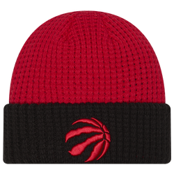 Adult - New Era Raptors Waffle Knit Beanie  - Red/White