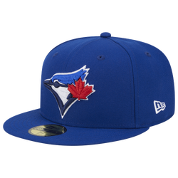 Men's - New Era Blue Jays 5950 Evergreen Side Patch Fitted Cap  - Blue/White