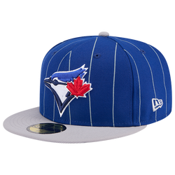 Men's - New Era Blue Jays 59Fifty Throwback Fitted Cap  - Blue/Grey