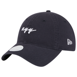 Women's - New Era Yankees 9Twenty Script Cap  - White/Navy