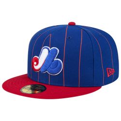 Men's - New Era Expos 59Fifty Throwback Fitted Cap  - Blue/Red